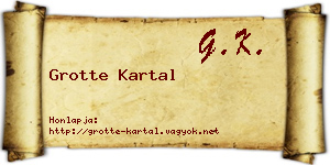 Grotte Kartal névjegykártya